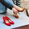 Wholesale La Gatta Con Gli Stivali Deborah C: Handcrafted Leather Pumps Heel 8 Cm